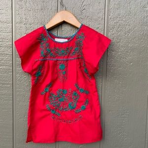 Embroidered Dress 3T Cinco de Mayo Fiesta 
Red
